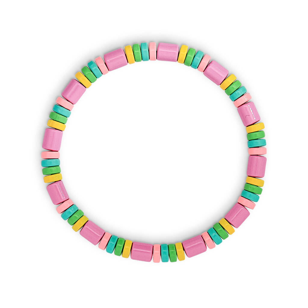 Lilac And Pastel Metal Beaded Bracelet24