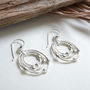 Sterling Silver Liquid Loops Dangly Earrings, thumbnail 1 of 5