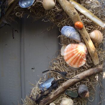 Beachcomber Heart Wreath Wedding Home Wall Decoration, 4 of 5