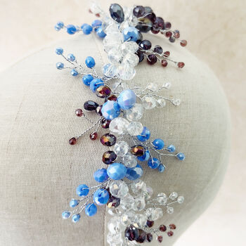 Blue Bridal Hair Vine, 2 of 6