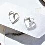 Heart Lace Sterling Silver Stud Earrings, thumbnail 1 of 11
