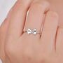 Sterling Silver Farfalle Pasta Ring, thumbnail 2 of 12