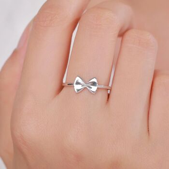 Sterling Silver Farfalle Pasta Ring, 2 of 12