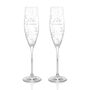 Personalised Set Of Two Floral Crystal Champagne Flutes, thumbnail 2 of 10
