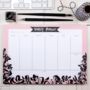 Inky Floral Weekly Planner Desk Pad, thumbnail 1 of 4