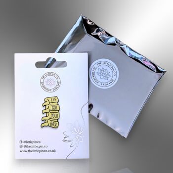 I've Got Your Back Spine Vertebrae Enamel Pin Badge, Medical Gifts For Physiotherapist, Chiropractor, Orthopaedic, 6 of 9