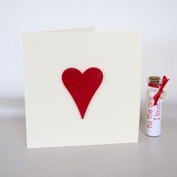 'Heart' Handmade Anniversary Card, 2 of 3