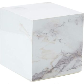 Cube Marble Click Clock White LED, 2 of 4