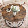 Small Centre Round Coffee Table With Steel Frame, thumbnail 3 of 7