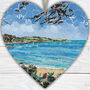 Trebah Beach Wooden Hanging Home Collage Art Of Cornwall, thumbnail 1 of 2
