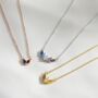 Custom Metal Birthstone Teardrop Necklace, thumbnail 2 of 11