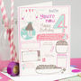 Personalised Girl's 4th Birthday Card, thumbnail 1 of 3