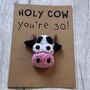 Personalised Age Cow Crochet Birthday Card Handmade, thumbnail 12 of 12