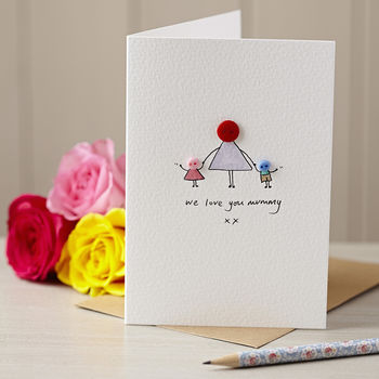 Personalised 'Button Mummy' Handmade Card, 3 of 12