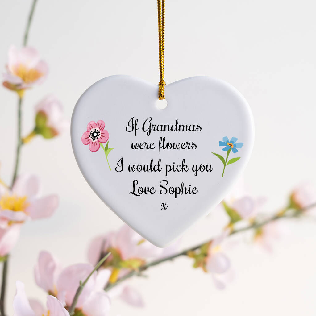 Personalised If Grandmas Were Flowers Heart By Andrea Fays