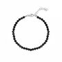 Sterling Silver Black Natural Spinel Bracelet, thumbnail 2 of 6