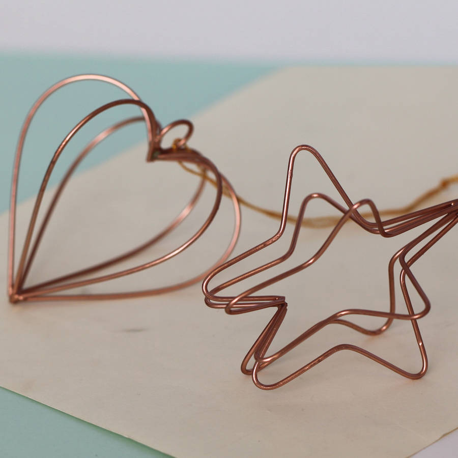 Hanging Copper Wire Decorations By Posh Totty Designs Interiors