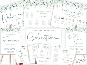Wedding Seating Plan Cards Eucalyptus, 7 of 7
