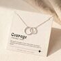 Courage Necklace Two Interlocking Hammered Rings Gift Of Support, thumbnail 1 of 5