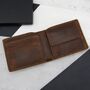 Personalised Brown Men's Leather Rfid Bifold Wallet, thumbnail 2 of 5