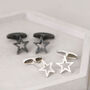 Sterling Silver Star Silver Cufflinks. Graduation Gift For Him, thumbnail 6 of 10