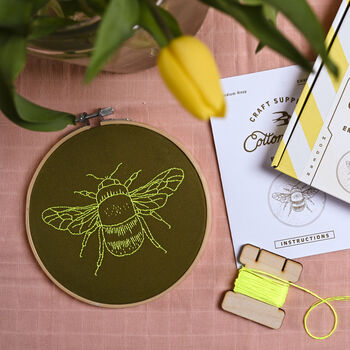 Bee Embroidery Hoop Kit, 5 of 11