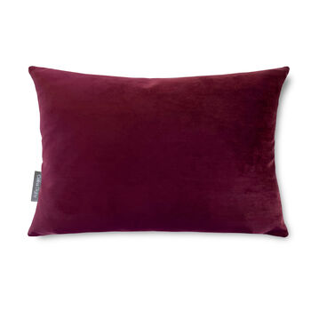 Luxury Super Soft Velvet Cushion Cranberry Red, 5 of 5