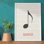 Quaver Note Print | Music Theory Poster, thumbnail 10 of 10