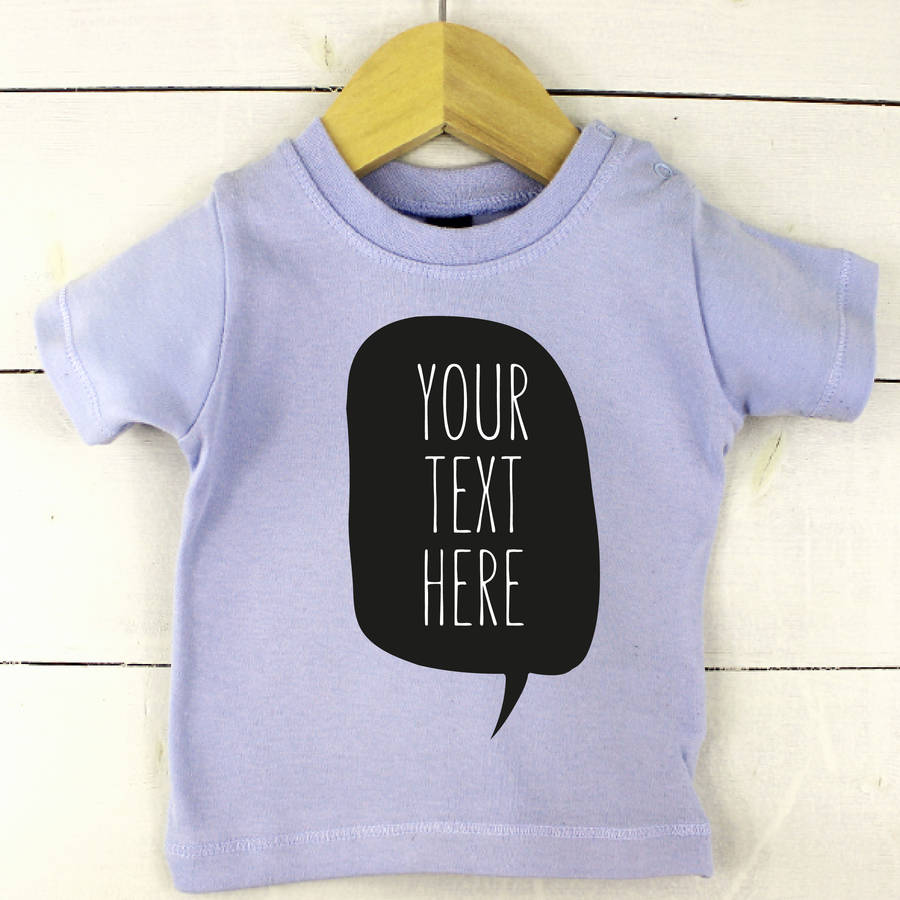 Personalised Speech Bubble Baby T Shirt By Lovetree Design