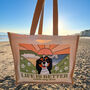 Personalised Life Is Better With My Dog Beachy Jute Tote Bag Coastal Design, thumbnail 2 of 12