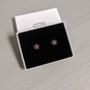 9ct Gold Flower Of Hearts Birthstone Studs, thumbnail 3 of 9