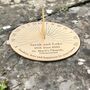 Personalised Wedding Sundial Engraved Brass, thumbnail 6 of 6
