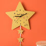 Children's Sleepy Star Matt Bedroom Clock With Name, thumbnail 1 of 9