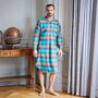 Men's 'Acorn Squash' Check Brushed Cotton Nightshirt, thumbnail 1 of 3
