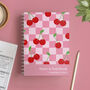 Personalised Cherries Combined Diary And Notebook, thumbnail 1 of 5