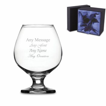 Personalised Brandy Cognac Glass Gift Box, 2 of 7