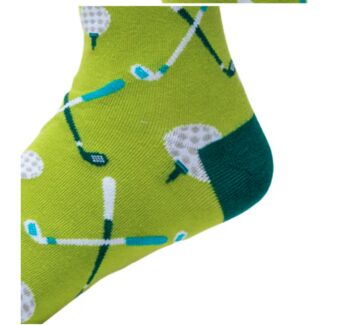 Novelty Fun Socks Size Five To Nine ~ Golf Theme Socks, 4 of 6