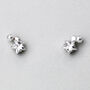 Sterling Silver Crystal And Pearl Star Stud, thumbnail 3 of 9