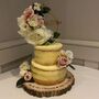Personalised Log Slice Cake Stand Board For Wedding, thumbnail 3 of 3