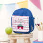 Personalised Circus Themed Blue Lunch Bag, thumbnail 3 of 10