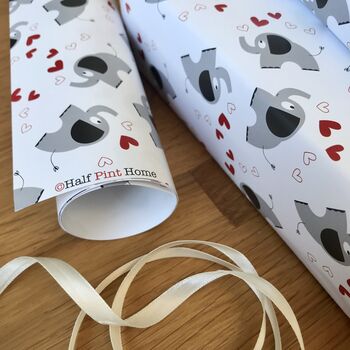 Elephant Wrapping Paper Or Gift Wrap Set, 6 of 12