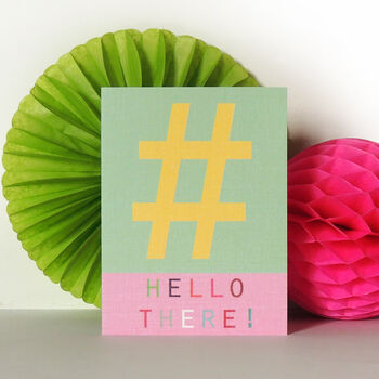 Mini Hashtag Hello There Card, 3 of 5
