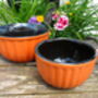 Set Of Two Reactive Glaze Brûlée Bowls In Spiced Orange, thumbnail 6 of 9