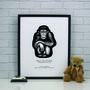 Personalised Chimp Champ Chimp Print, thumbnail 1 of 4