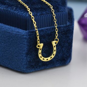 Tiny Horseshoe Necklace In Sterling Silver, 5 of 12