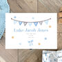 Personalised Blue Garland Baby White Keepsake Box Three Sizes, thumbnail 6 of 9