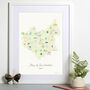 Map Of Leicestershire Art Print, thumbnail 1 of 5