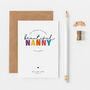 Personalised Best Nanny Birthday Card, thumbnail 1 of 2