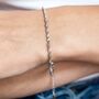 Delicate Twisted Silver Plated Spiral Chain Bracelet, thumbnail 2 of 3