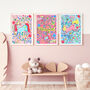 Pink Unicorn Name Print Set, thumbnail 7 of 12